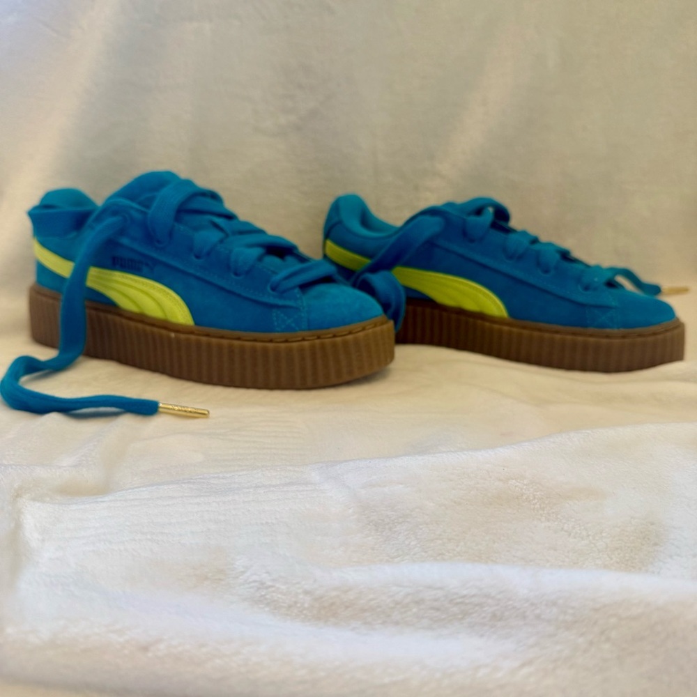 Fenty x Puma Creeper Phatty Speed Blue / Lime Rihanna NWOT Limited Edition - Picture 3 of 11